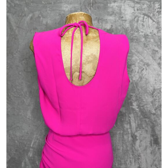 Amanda Uprichard Dress Womens Small Drape Asymmetrical Ruched Cocktail Party - Picture 4 of 7